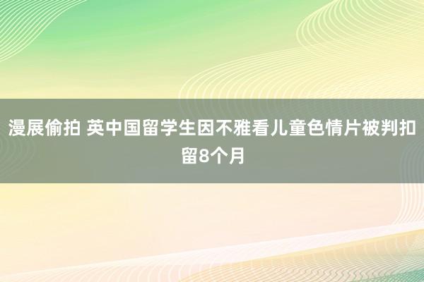 漫展偷拍 英中国留学生因不雅看儿童色情片被判扣留8个月