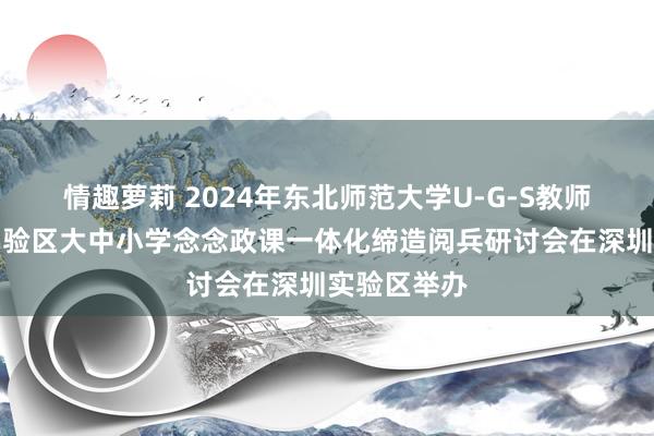 情趣萝莉 2024年东北师范大学U-G-S教师耕种改进实验区大中小学念念政课一体化缔造阅兵研讨会在深圳实验区举办