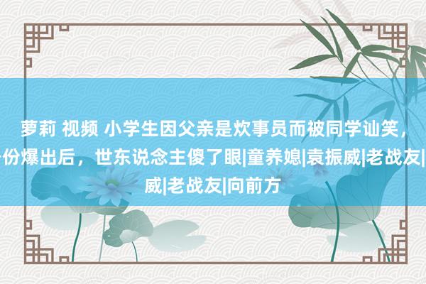 萝莉 视频 小学生因父亲是炊事员而被同学讪笑，真确身份爆出后，世东说念主傻了眼|童养媳|袁振威|老战友|向前方