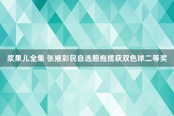 浆果儿全集 张掖彩民自选胆拖揽获双色球二等奖