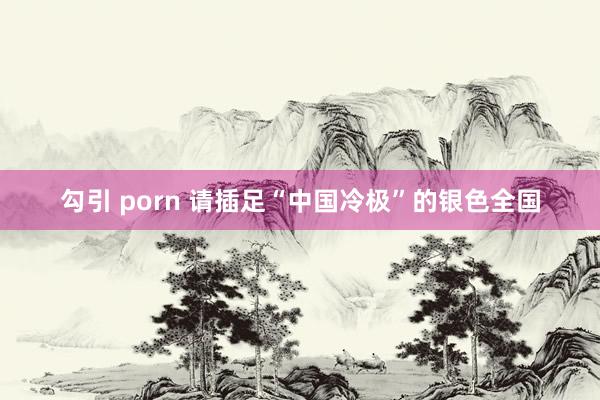 勾引 porn 请插足“中国冷极”的银色全国